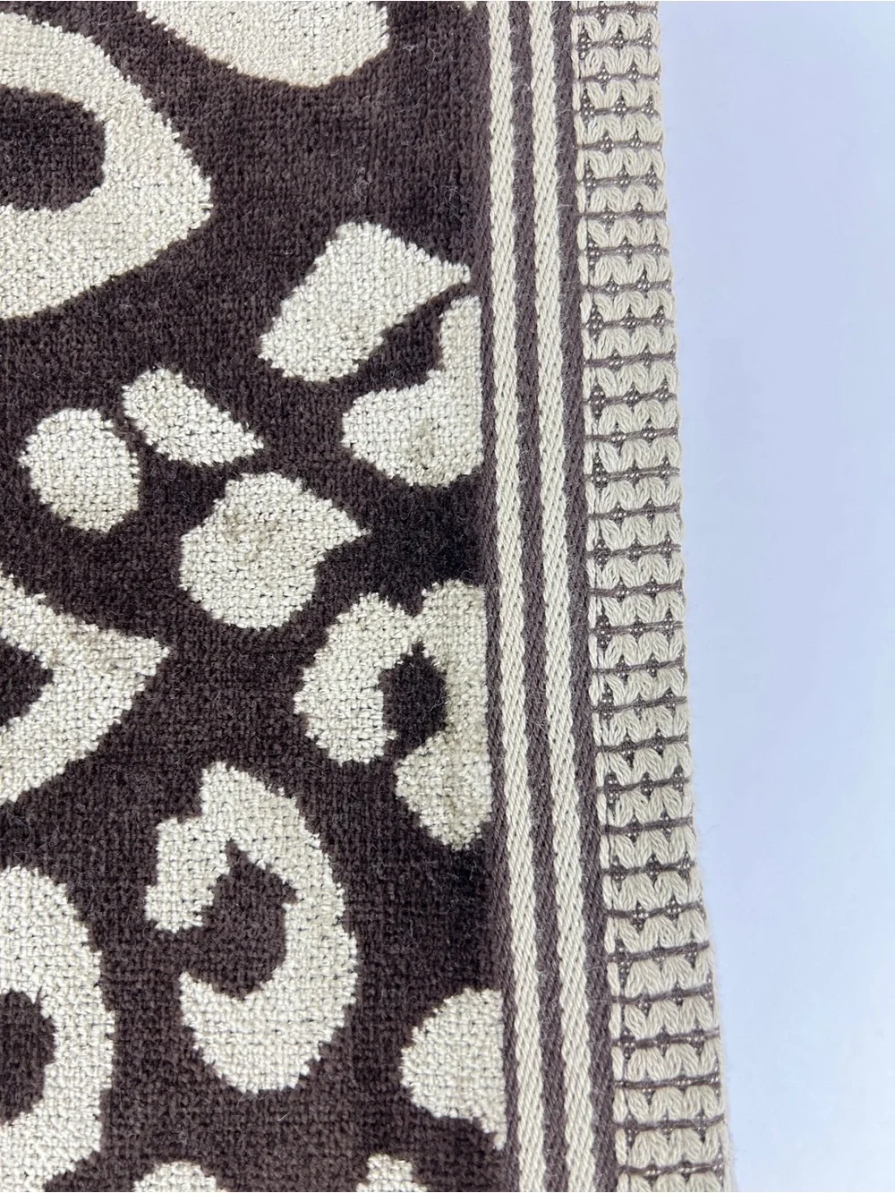 Rachel Zoe Bath Towel Set Leopard Animal Print Brown Tan Velour Cotton 6 Pc NEW